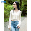 NUTS秋季新款时尚长袖V领修身短款开衫针织衫上衣女潮4310501A1 商品缩略图0