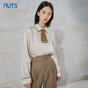NUTS秋季新款时尚通勤学院风宽松百搭长袖衬衫女231013030B 商品缩略图2