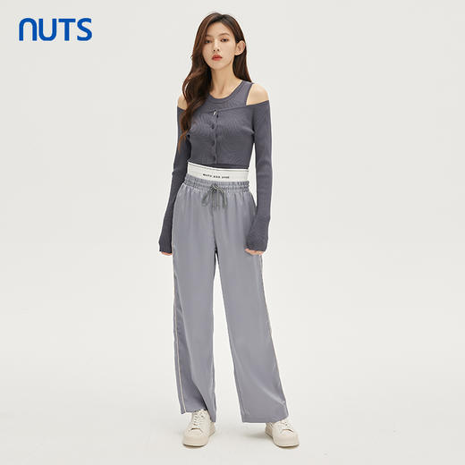 NUTS秋季新款时尚气质百搭宽松显瘦松紧腰休闲长裤女332071145 商品图2