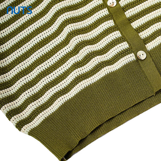NUTS女装夏季新款条纹针织衫短袖毛衣女428053505 商品图4