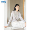 NUTS2023秋季新款镂空针织衫女宽松显瘦上衣套头衫女4380506A1 商品缩略图3