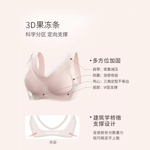 奶糖派大胸显小云托果冻条无痕聚拢文胸软支撑背心式内衣 商品图1