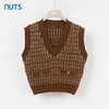 NUTS秋款新款V领小香风背心设计感小个子短款针织马甲女335053379 商品缩略图1