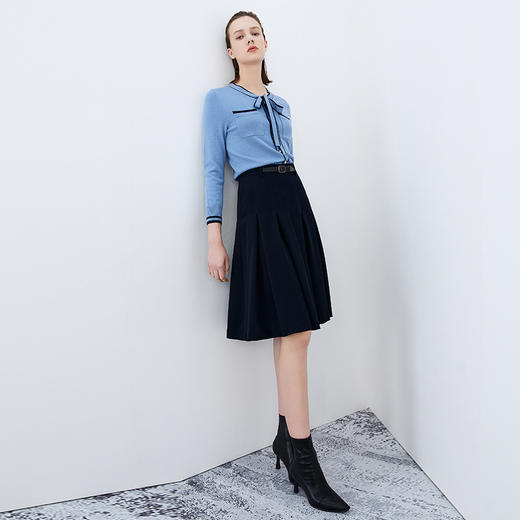 EITIE爱特爱秋季新款黑色半裙7506212 商品图2