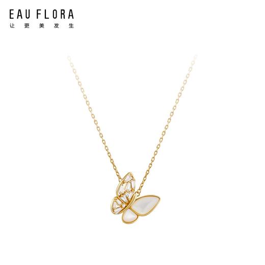 『双生蝶』蝴蝶造型贝母项链 商品图0