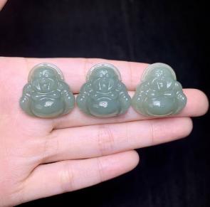 玉美人菲菲HZ#和田玉佛公吊坠约24*24mm-多样性发一 商品图0