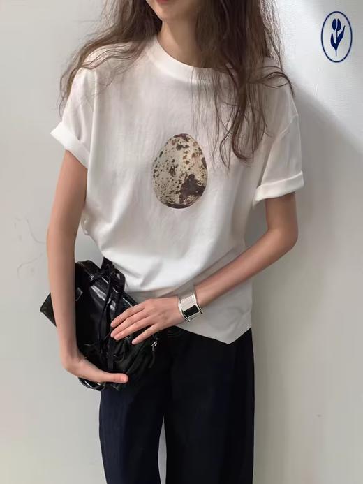 shyshystill/shy202404026/“鹌鹑蛋蛋”螺纹棉质短袖t恤 商品图4