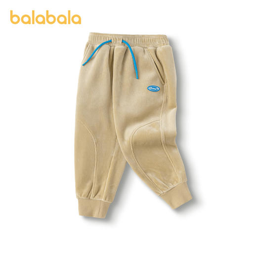 巴拉巴拉童装儿童裤子男童女童加绒长裤冬装新款天鹅绒束脚裤 商品图4