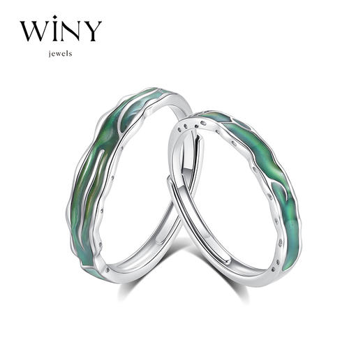 Winy999足银恋爱循环对戒送女友闺蜜节日生日礼物 商品图5