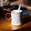 JOYYE一路生花-釉下彩杯子女刺绣图案手工手绘陶瓷杯创意马克杯带勺送礼盒 商品缩略图11