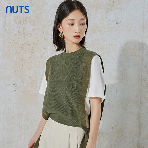 NUTS秋季新款时尚气质通勤风外穿内搭女针织背心女231051073B 商品图0