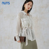 NUTS春秋季新款气质通勤风纯色百搭宽松显瘦长袖衬衫231013065B 商品缩略图4