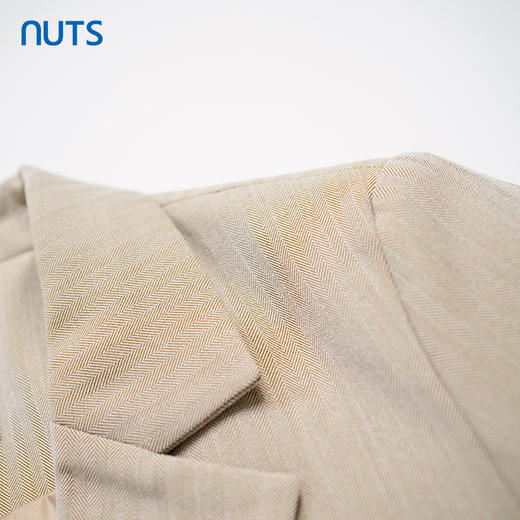 NUTS秋季新款杏色高级感气质休闲简约通勤西装外套女334042336 商品图2