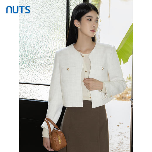 NUTS法式小香风气质高级感外套女2023秋季新款百搭上衣4350401A1 商品图1