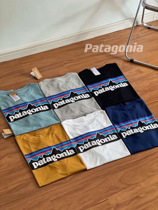 Patagonia巴塔哥尼亚经典短袖logo P-6环保主题♻️系列Organic T-Shirt 男女同款logo印花短袖Tee 商品图11