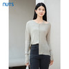 NUTS2023秋季新款通勤气质小众设计感长袖T恤女4390202A1 商品缩略图0