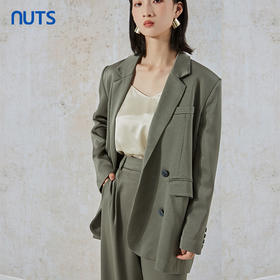 NUTS秋季新款时尚气质通勤风宽松显瘦西装外套女231048044B