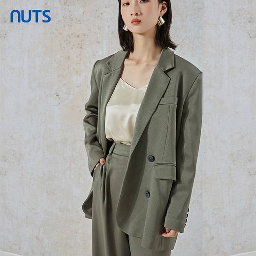NUTS秋季新款时尚气质通勤风宽松显瘦西装外套女231048044B 商品图0