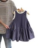 【女童夏款气质拼接背心连衣裙】2024薄款时髦洋气百搭无袖儿童裙子 商品缩略图4