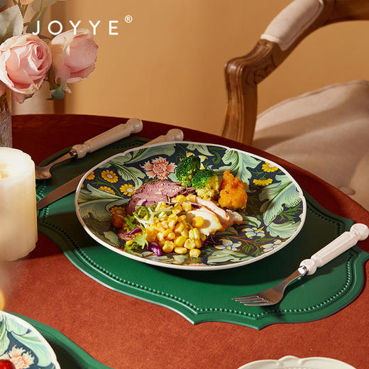 JOYYE威廉·莫里斯-欧式盘高档浮雕陶瓷一人食西餐具套装新婚轻奢女礼物 商品图6
