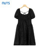 NUTS高级感复古法式连衣裙女夏季新款泡泡袖雪纺修身324101346 商品缩略图0