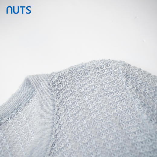 NUTS秋季新款纯色百搭薄款百搭长袖针织开衫短外套女334052309 商品图2