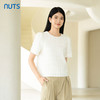 NUTS秋季新款白色圆领简约直筒泡泡袖套头衬衫衫女4320111A1 商品缩略图3