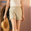 NUTS夏季新款小众高级燕麦色高腰显瘦短裤女421071027 商品缩略图0