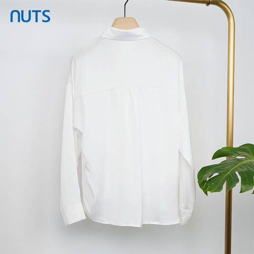 NUTS商场同款衬衫白色简约通勤OL风上衣女141013115B 商品图1