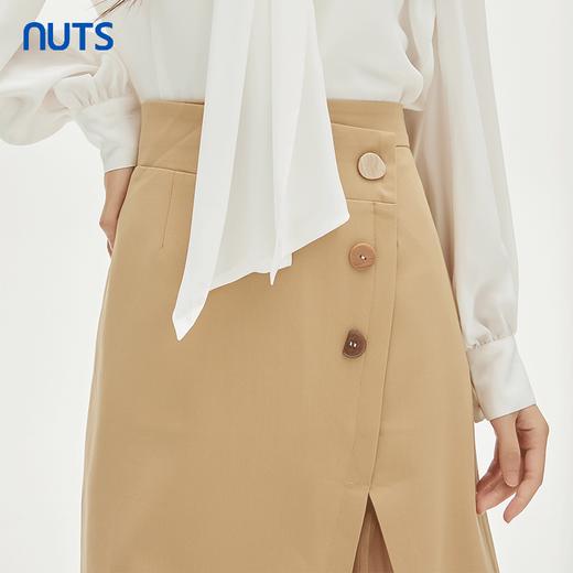 NUTS秋季新款时尚气质通勤风设计感开叉半身中裙女333061161 商品图2