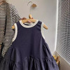 【女童夏款气质拼接背心连衣裙】2024薄款时髦洋气百搭无袖儿童裙子 商品缩略图1