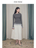 ForPoem 现货 24/FW原创设计拼接荷叶边肌理羊毛针织打底衫 商品缩略图3