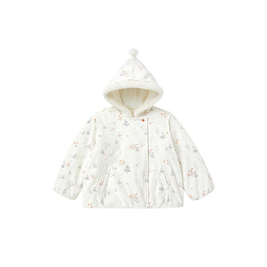 【商场同款】英氏女童夹棉外套冬季保暖防寒连帽外套新款 商品图4