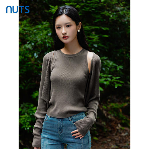 NUTS秋季新款休闲时尚百搭针织衫上衣女4310502A1 商品图0