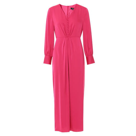 EITIE爱特爱秋季新款优雅V领气质洋气显瘦连衣裙女7507212 商品图5