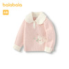 巴拉巴拉婴儿毛衣儿童冬季打底衫宝宝针织衫套头新款法式甜美 商品缩略图4