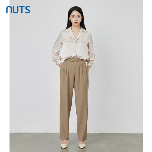 NUTS春秋季新款时尚气质百搭休闲直筒显瘦西装款长裤女231073118B 商品图2