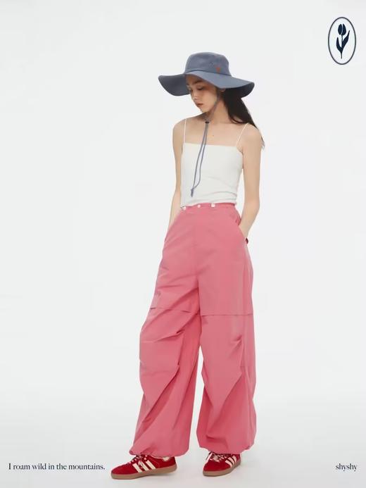 shyshystill/shy202306006/阔腿可调节抽绳工装裤 商品图3