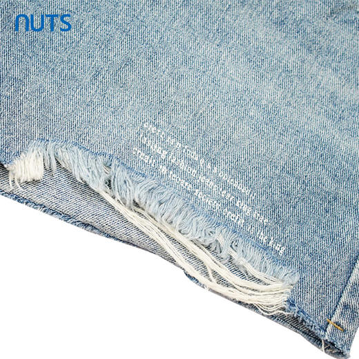 NUTS夏季新款时尚a字型高腰阔腿直筒牛仔裤女326111445 商品图3