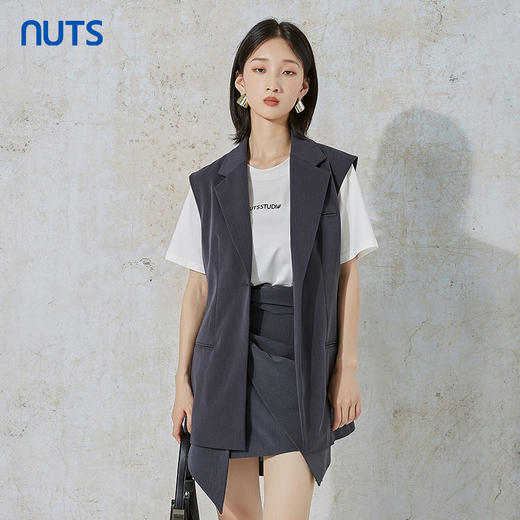 NUTS秋季新款气质通勤风时尚百搭外穿修身显瘦马夹女231032048B 商品图4
