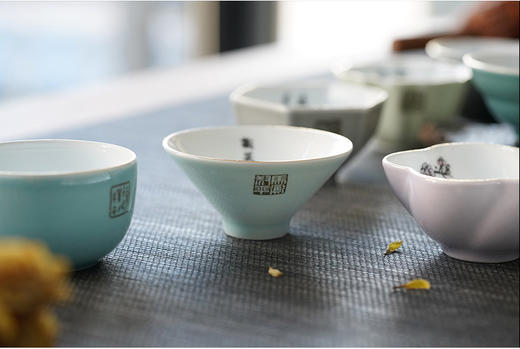 且茶且印社长杯礼盒 西泠印社 高温色釉烧制工艺 传承中国传统艺术文脉 艺术收藏价值 商品图3