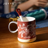 JOYYE一路生花-釉下彩杯子女刺绣图案手工手绘陶瓷杯创意马克杯带勺送礼盒 商品缩略图5