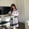 奢姿2025年秋季新款大码女装V领荷叶裙子胖妹妹温柔假两件连衣裙9943860273 商品缩略图2