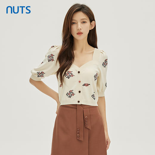 NUTS秋季新款时尚气质通勤风修身显瘦套头衫女331052110 商品图2