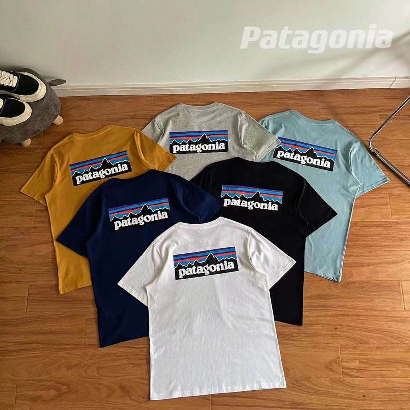 Patagonia巴塔哥尼亚经典短袖logo P-6环保主题♻️系列Organic T-Shirt 男女同款logo印花短袖Tee