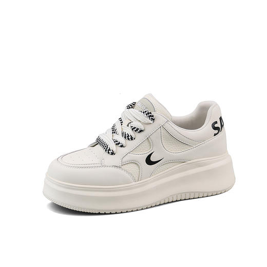 Safiya/索菲娅2024秋 新款圆头拼色透气百搭松糕厚底休闲板鞋 SF43112100 商品图2