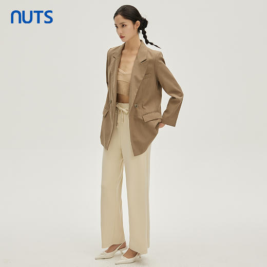 NUTS秋季新款时尚气质通勤风系带收腰显瘦西装外套女333041170 商品图2