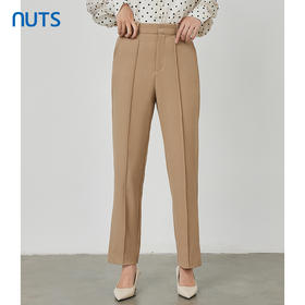 NUTS秋季新款气质通勤风韩版直筒显瘦西装款长裤女231073084B
