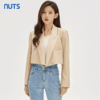 NUTS秋季新款时尚气质通勤风一粒扣设计感短款西装外套332041147 商品缩略图0