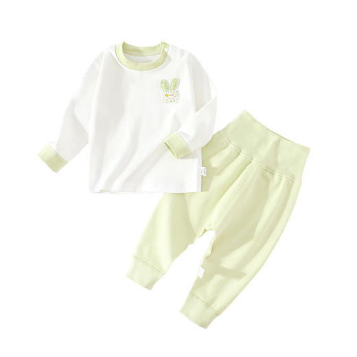 【婴幼儿秋衣高腰护肚套装】秋冬款A类纯棉男女宝宝长袖分体睡衣套装 商品图4